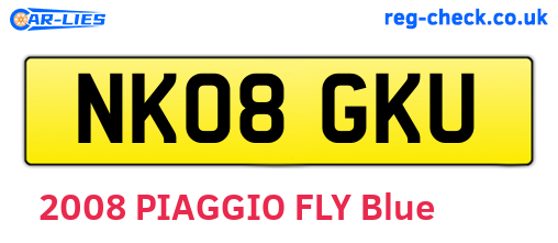NK08GKU are the vehicle registration plates.