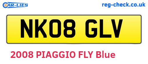 NK08GLV are the vehicle registration plates.