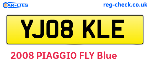 YJ08KLE are the vehicle registration plates.