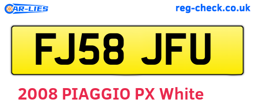 FJ58JFU are the vehicle registration plates.