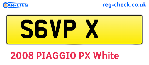 S6VPX are the vehicle registration plates.