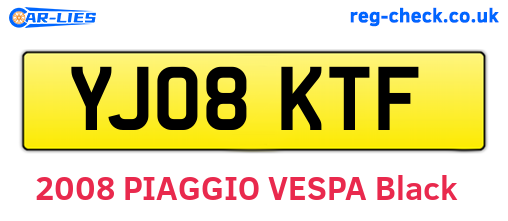 YJ08KTF are the vehicle registration plates.