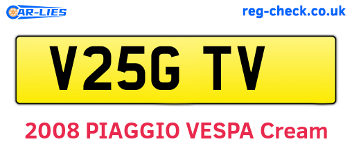 V25GTV are the vehicle registration plates.