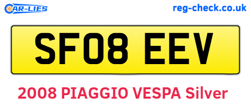SF08EEV are the vehicle registration plates.