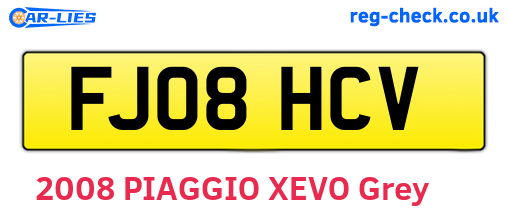 FJ08HCV are the vehicle registration plates.