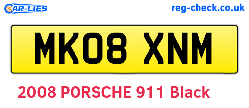 MK08XNM are the vehicle registration plates.