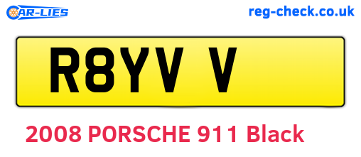 R8YVV are the vehicle registration plates.