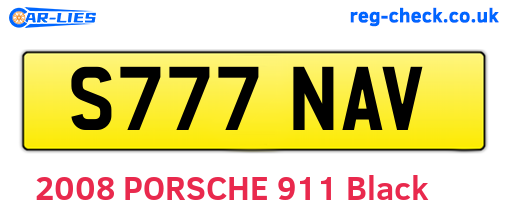 S777NAV are the vehicle registration plates.