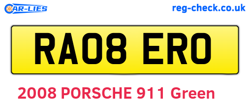 RA08ERO are the vehicle registration plates.