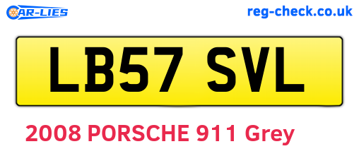 LB57SVL are the vehicle registration plates.