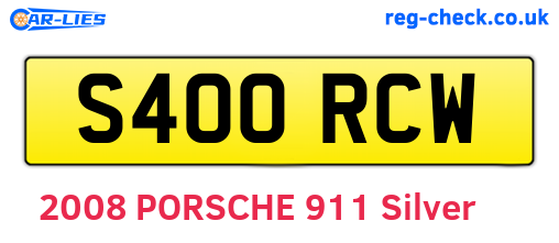 S400RCW are the vehicle registration plates.
