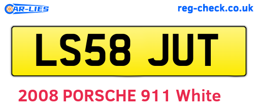 LS58JUT are the vehicle registration plates.