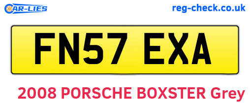 FN57EXA are the vehicle registration plates.
