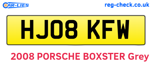 HJ08KFW are the vehicle registration plates.
