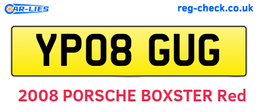 YP08GUG are the vehicle registration plates.