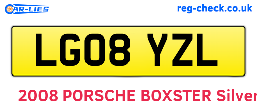 LG08YZL are the vehicle registration plates.