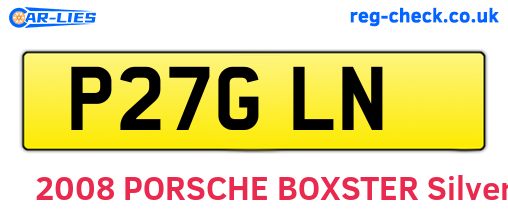 P27GLN are the vehicle registration plates.