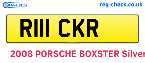 R111CKR are the vehicle registration plates.