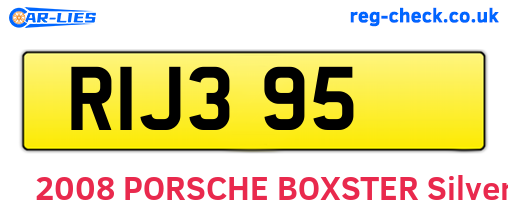 RIJ395 are the vehicle registration plates.