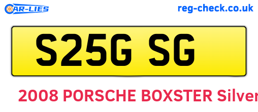 S25GSG are the vehicle registration plates.