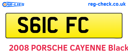 S61CFC are the vehicle registration plates.