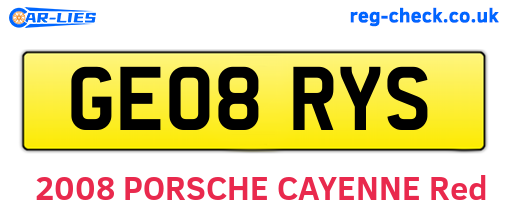 GE08RYS are the vehicle registration plates.