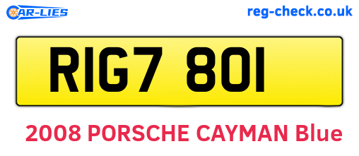 RIG7801 are the vehicle registration plates.