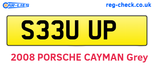 S33UUP are the vehicle registration plates.