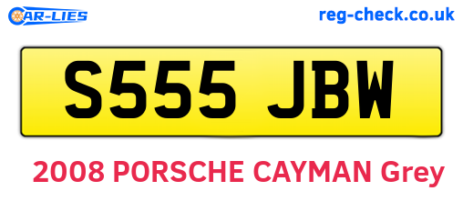 S555JBW are the vehicle registration plates.
