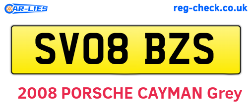 SV08BZS are the vehicle registration plates.