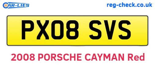 PX08SVS are the vehicle registration plates.