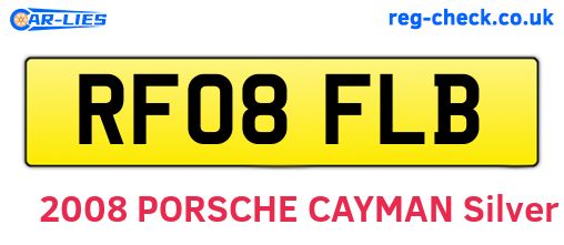 RF08FLB are the vehicle registration plates.