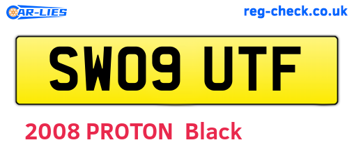 SW09UTF are the vehicle registration plates.