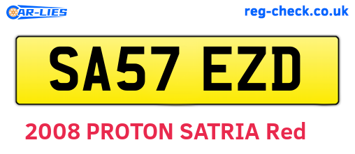 SA57EZD are the vehicle registration plates.