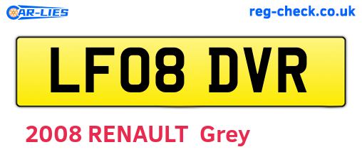 LF08DVR are the vehicle registration plates.