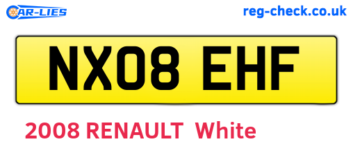 NX08EHF are the vehicle registration plates.