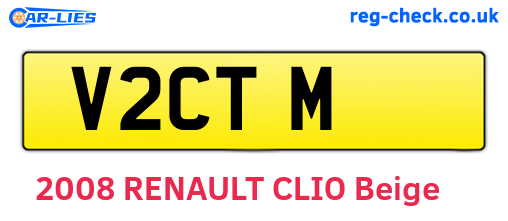 V2CTM are the vehicle registration plates.