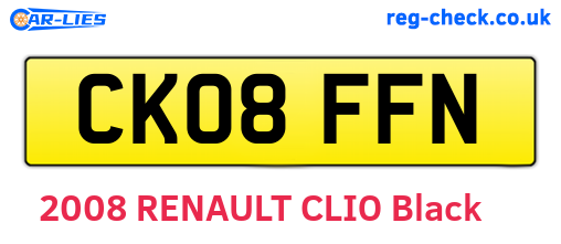 CK08FFN are the vehicle registration plates.
