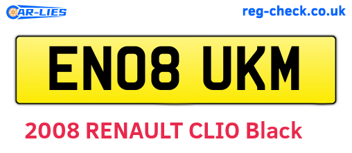 EN08UKM are the vehicle registration plates.
