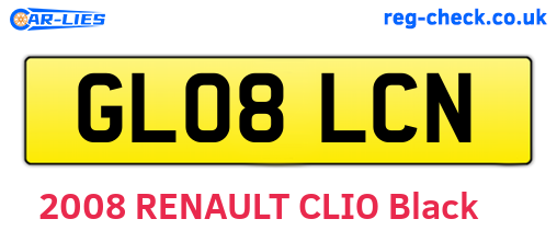 GL08LCN are the vehicle registration plates.