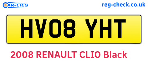 HV08YHT are the vehicle registration plates.