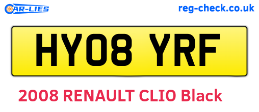 HY08YRF are the vehicle registration plates.