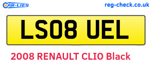 LS08UEL are the vehicle registration plates.