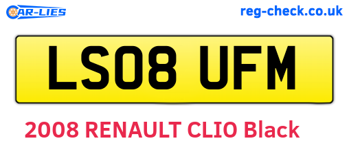 LS08UFM are the vehicle registration plates.