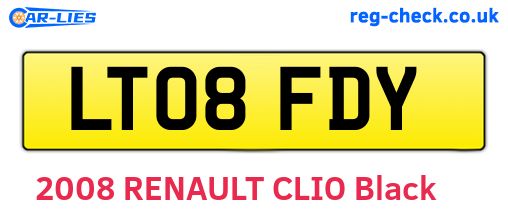 LT08FDY are the vehicle registration plates.
