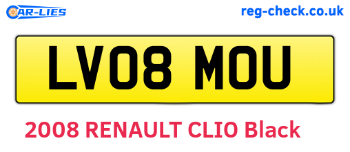 LV08MOU are the vehicle registration plates.