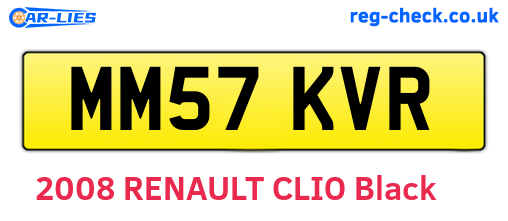 MM57KVR are the vehicle registration plates.