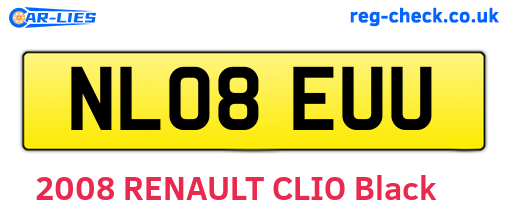 NL08EUU are the vehicle registration plates.