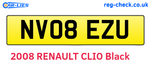 NV08EZU are the vehicle registration plates.