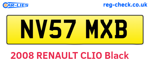 NV57MXB are the vehicle registration plates.